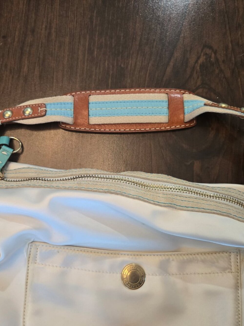 Coach Hampton Ivory Satin Hobo Bag Used; see photos for condition - Picture 8 of 16